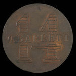 Canada, W. Barrett, 14 cents <br /> 1892