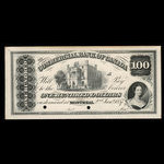 Canada, Commercial Bank of Canada, 100 dollars <br /> 2 janvier 1857