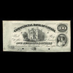 Canada, Commercial Bank of Canada, 100 dollars <br /> 2 janvier 1862