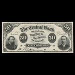Canada, Central Bank of Canada, 50 dollars <br /> 3 janvier 1887
