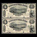 Canada, Banque Ville-Marie, 4 dollars <br /> 1 août 1879