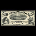 Canada, Banque Ville-Marie, 50 dollars <br /> 1 septembre 1890