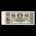 Canada, Commercial Bank of New Brunswick, 2 livres(anglaise) <br /> 1868