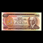 Canada, Banque du Canada, 100 dollars <br /> 1975