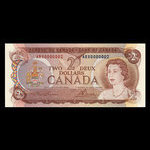 Canada, Banque du Canada, 2 dollars <br /> 1974