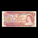 Canada, Banque du Canada, 2 dollars <br /> 1974