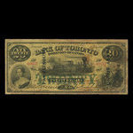 Canada, Bank of Toronto (The), 20 dollars <br /> 1 juillet 1887