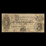 Canada, Phenix Bank, 3 dollars <br /> 2 juillet 1840