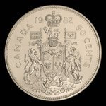 Canada, Élisabeth II, 50 cents : 1982