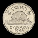 Canada, Georges VI, 5 cents <br /> 1946