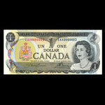 Canada, Banque du Canada, 1 dollar <br /> 1973