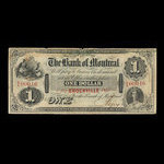 Canada, Banque de Montréal, 1 dollar <br /> 2 février 1857