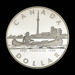 Canada, Élisabeth II, 1 dollar <br /> 1984