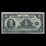 Canada, Banque du Canada, 1 dollar <br /> 1935