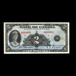 Canada, Banque du Canada, 2 dollars <br /> 1935
