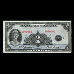 Canada, Banque du Canada, 2 dollars <br /> 1935