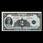 Canada, Banque du Canada, 2 dollars <br /> 1935
