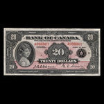 Canada, Banque du Canada, 20 dollars <br /> 1935