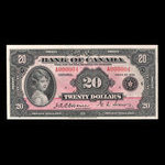 Canada, Banque du Canada, 20 dollars <br /> 1935