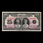 Canada, Banque du Canada, 25 dollars <br /> 6 mai 1935