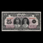 Canada, Banque du Canada, 25 dollars <br /> 6 mai 1935
