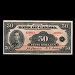 Canada, Banque du Canada, 50 dollars <br /> 1935