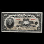 Canada, Banque du Canada, 500 dollars <br /> 1935