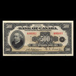 Canada, Banque du Canada, 500 dollars <br /> 1935