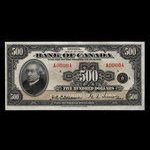Canada, Banque du Canada, 500 dollars <br /> 1935