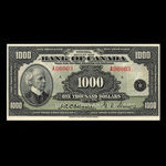 Canada, Banque du Canada, 1,000 dollars <br /> 1935