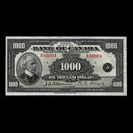 Canada, Banque du Canada, 1,000 dollars <br /> 1935