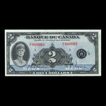 Canada, Banque du Canada, 2 dollars <br /> 1935