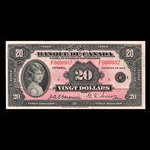 Canada, Banque du Canada, 20 dollars <br /> 1935