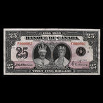 Canada, Banque du Canada, 25 dollars <br /> 6 mai 1935