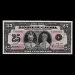 Canada, Banque du Canada, 25 dollars <br /> 6 mai 1935