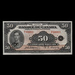 Canada, Banque du Canada, 50 dollars <br /> 1935