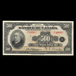 Canada, Banque du Canada, 500 dollars <br /> 1935