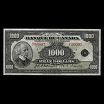 Canada, Banque du Canada, 1,000 dollars <br /> 1935