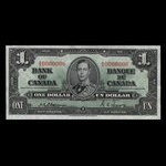 Canada, Banque du Canada, 1 dollar <br /> 2 janvier 1937