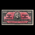 Canada, Banque du Canada, 1,000 dollars <br /> 2 janvier 1937