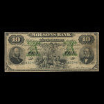 Canada, Molsons Bank, 10 dollars <br /> 1 juin 1880