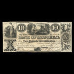 Canada, Banque de Montréal, 10 dollars <br /> 2 août 1842
