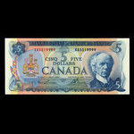 Canada, Banque du Canada, 5 dollars <br /> 1972
