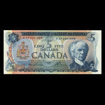 Canada, Banque du Canada, 5 dollars <br /> 1972