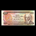 Canada, Banque du Canada, 100 dollars <br /> 1975