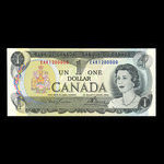 Canada, Banque du Canada, 1 dollar <br /> 1973