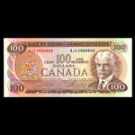 Canada, Banque du Canada, 100 dollars <br /> 1975