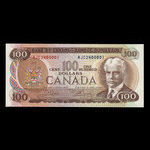 Canada, Banque du Canada, 100 dollars <br /> 1975