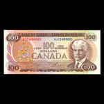 Canada, Banque du Canada, 100 dollars <br /> 1975