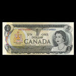 Canada, Banque du Canada, 1 dollar <br /> 1973